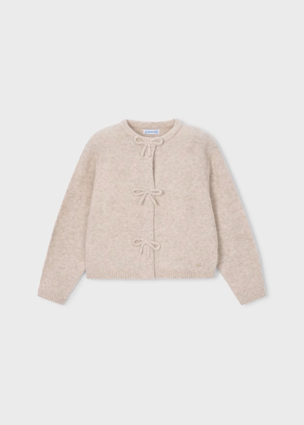 Rebeca tricot lazos niña