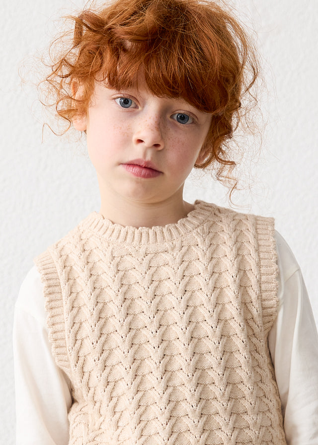 Chaleco tricot niña