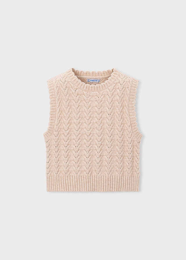 Chaleco tricot niña
