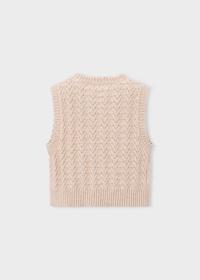 Chaleco tricot niña