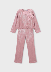 Conjunto pantalón y blusa lentejuelas niña