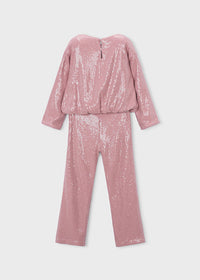 Conjunto pantalón y blusa lentejuelas niña