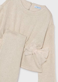 Conjunto pantalón y jersey lazos niña