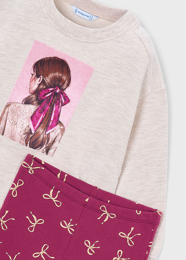 Conjunto legging y sudadera niña