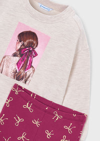 Conjunto legging y sudadera niña