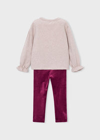 Conjunto legging y sudadera lazos niña