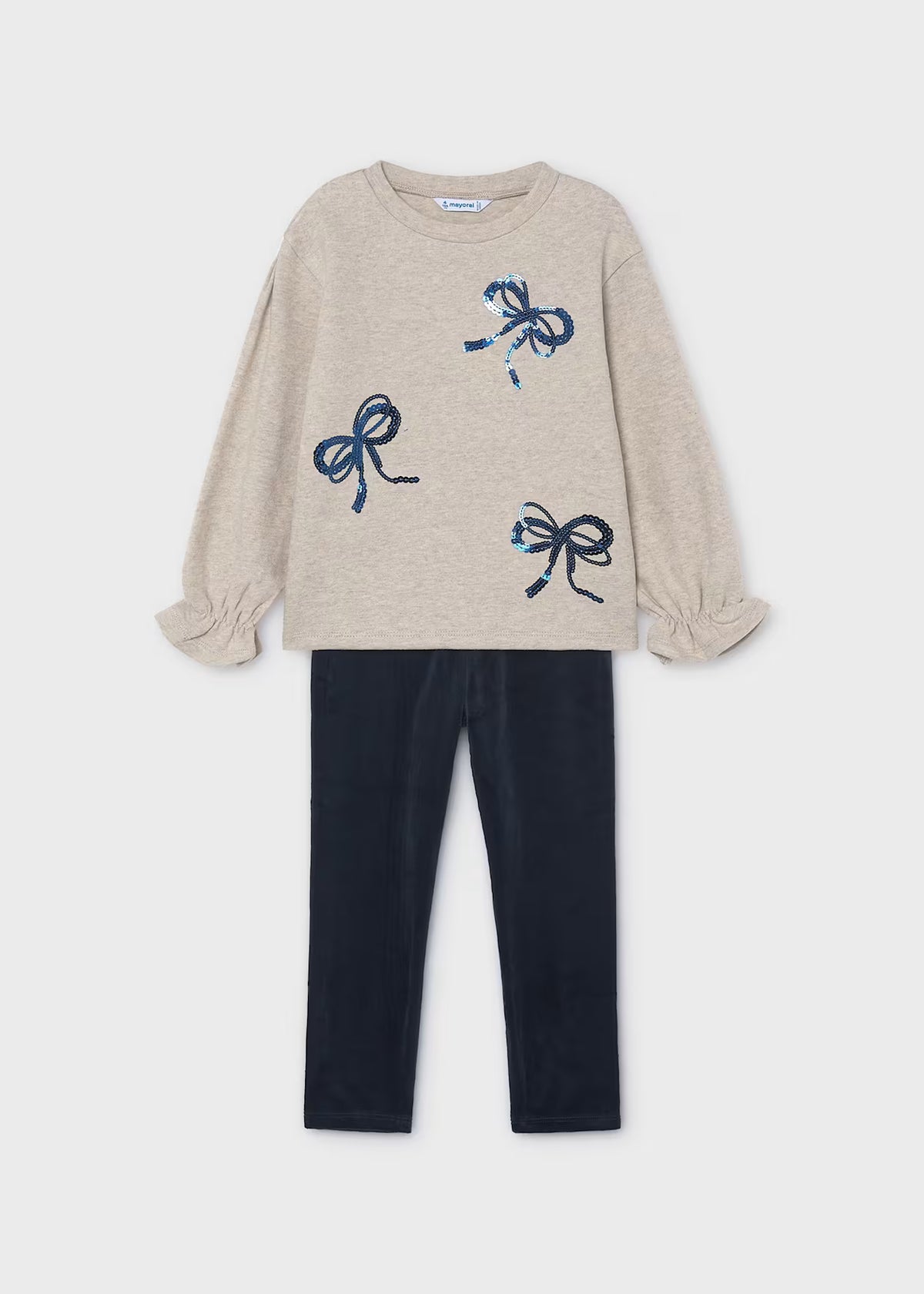 Conjunto legging y sudadera lazos niña