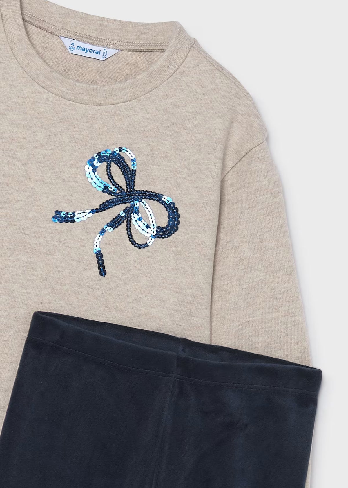 Conjunto legging y sudadera lazos niña