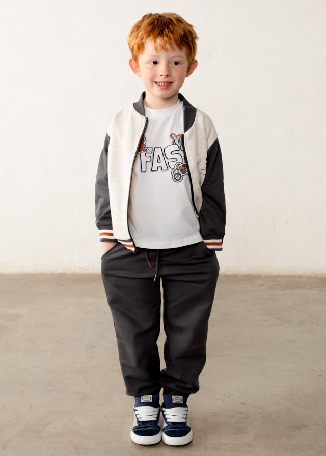 Chándal con chaqueta bomber niño