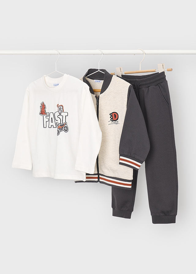 Chándal con chaqueta bomber niño