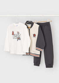 Chándal con chaqueta bomber niño