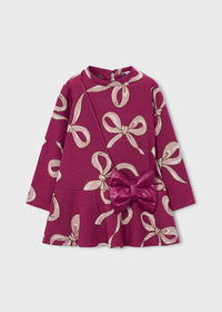 Vestido estampado con bolso niña
