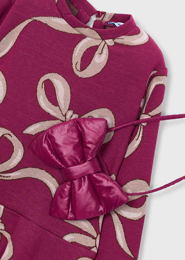 Vestido estampado con bolso niña