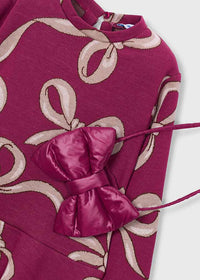 Vestido estampado con bolso niña