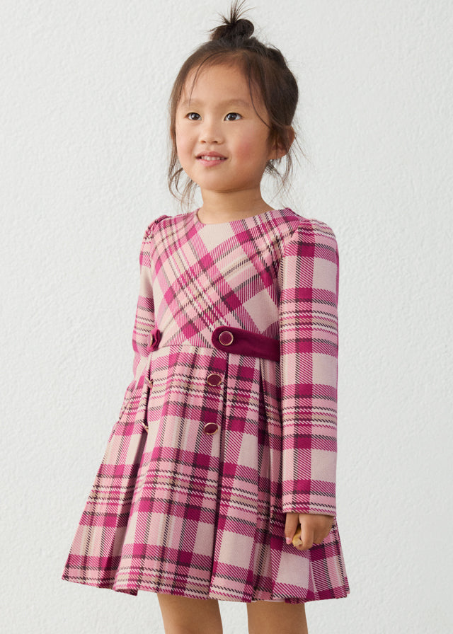Vestido cuadros niña