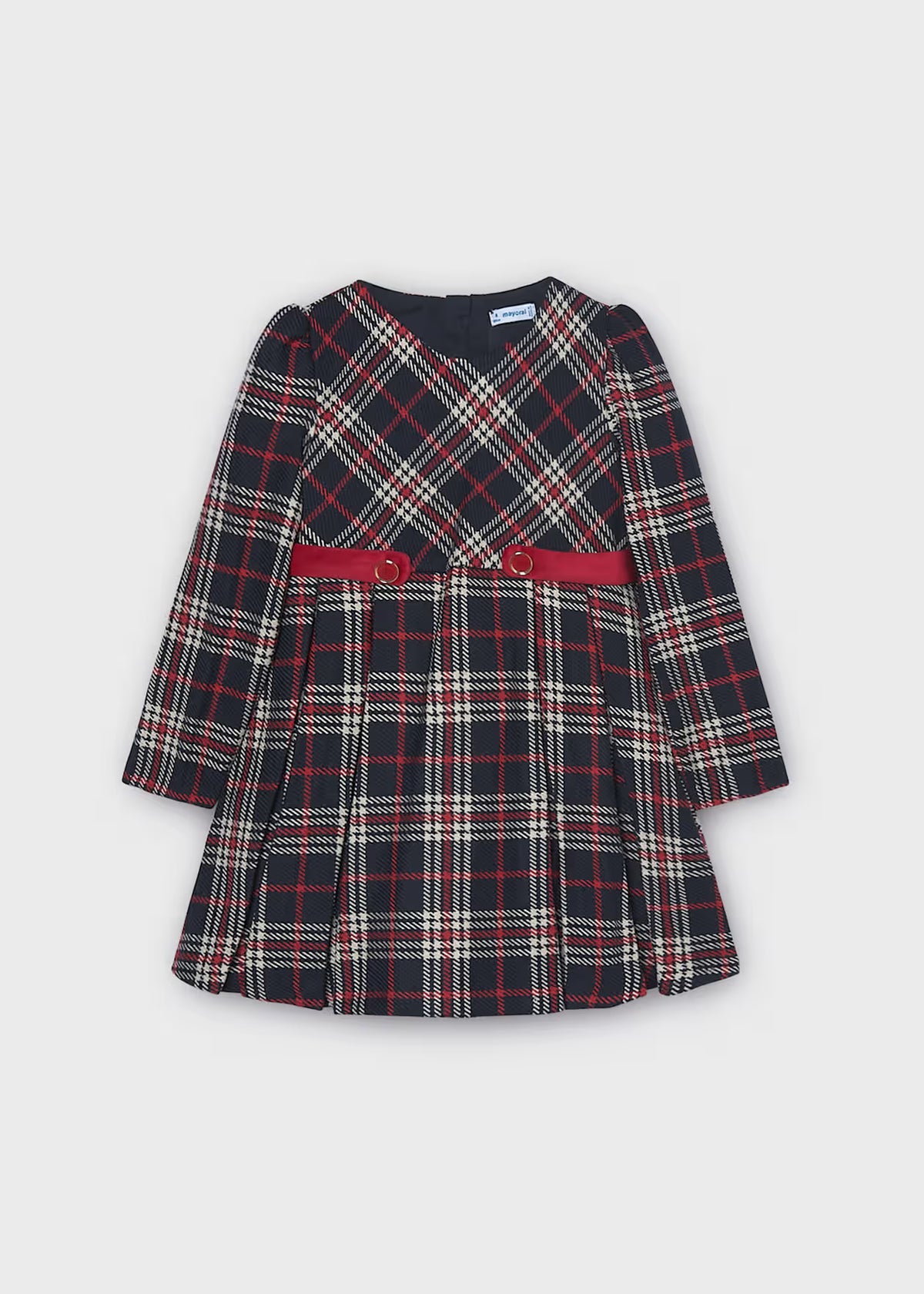 Vestido cuadros niña