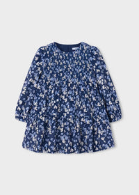Vestido terciopelo estampado niña