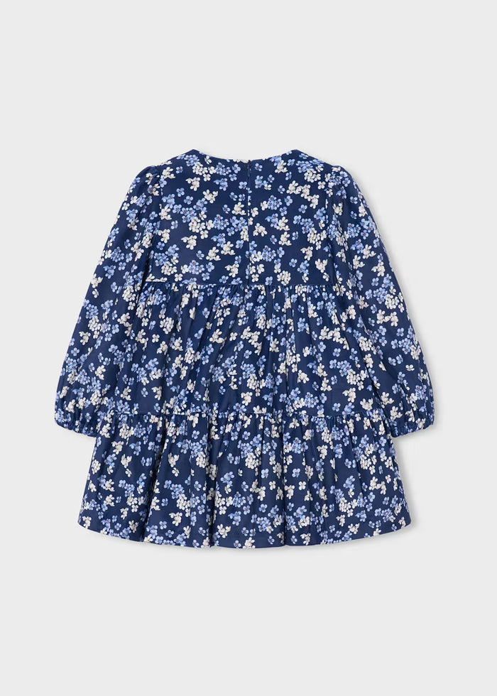 Vestido terciopelo estampado niña