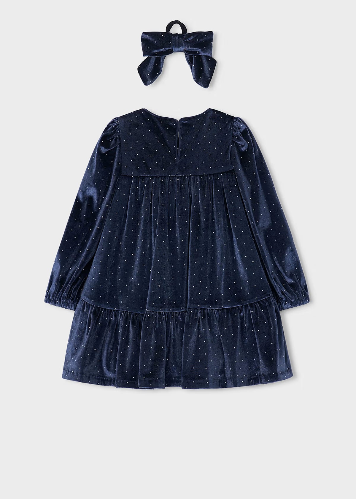 Vestido terciopelo con coletero niña
