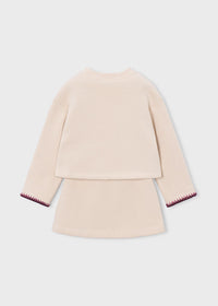Conjunto falda y sudadera corazón niña