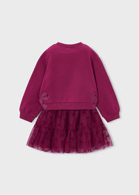 Conjunto falda tul y sudadera niña
