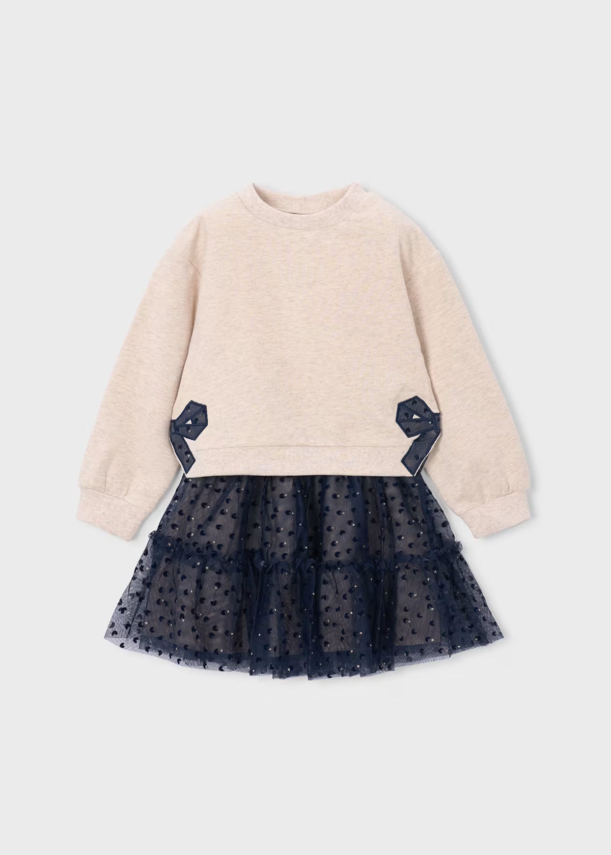 Conjunto falda tul y sudadera niña
