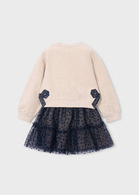 Conjunto falda tul y sudadera niña
