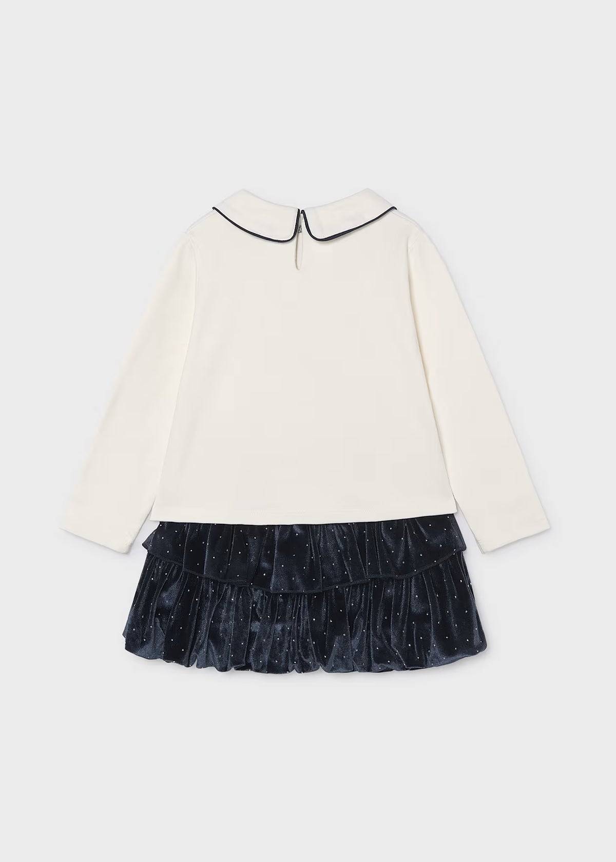 Conjunto falda y camiseta terciopelo niña