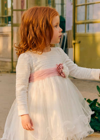 Vestido tul cintas bebé niña
