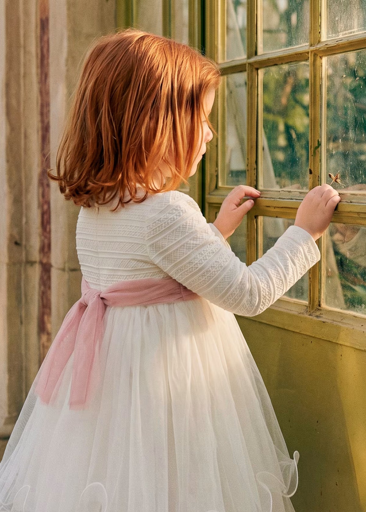 Vestido tul cintas bebé niña