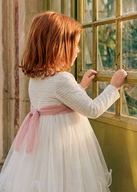 Vestido tul cintas bebé niña