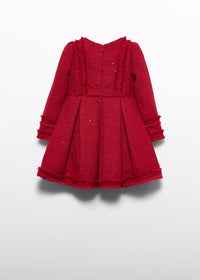 Vestido tweed lentejuelas niña