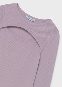 Camiseta canalé abertura chica