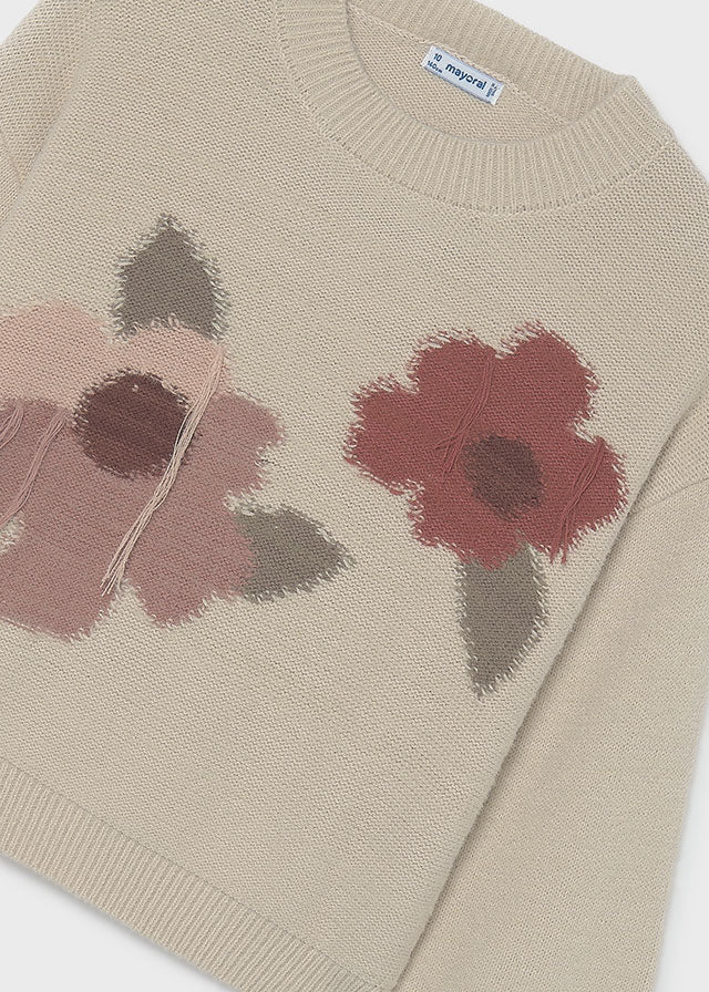 Jersey intarsia flores chica