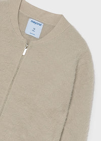 Sudadera cremallera pelo chica