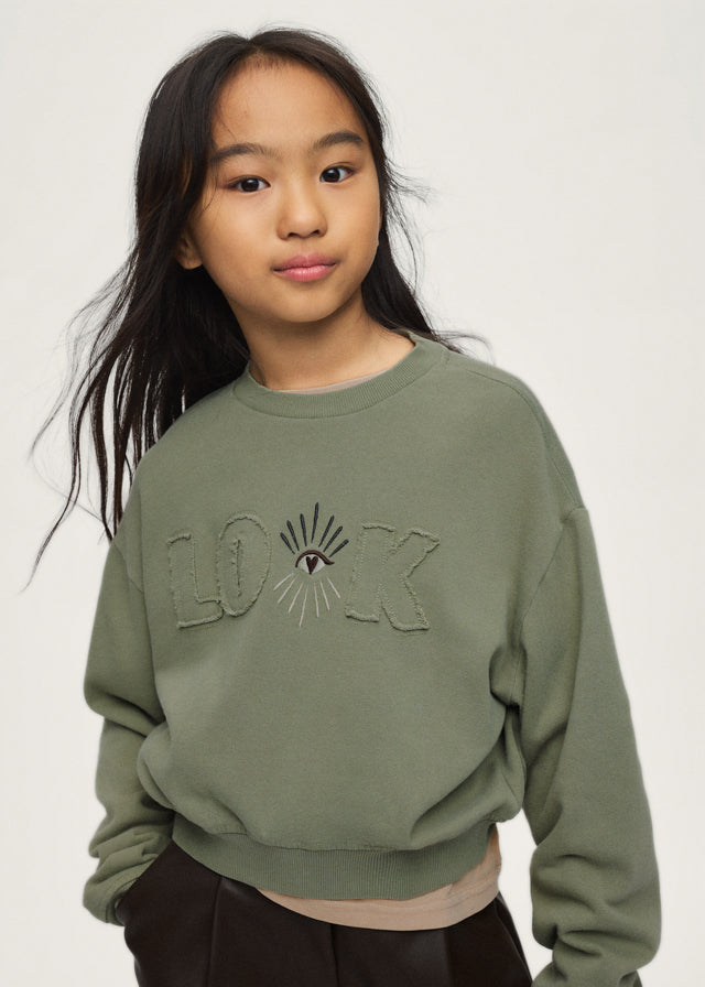 Sudadera bordados chica