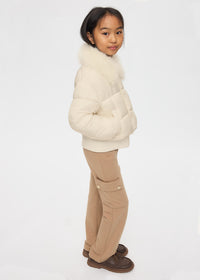 Chaquetón cropped pelo chica