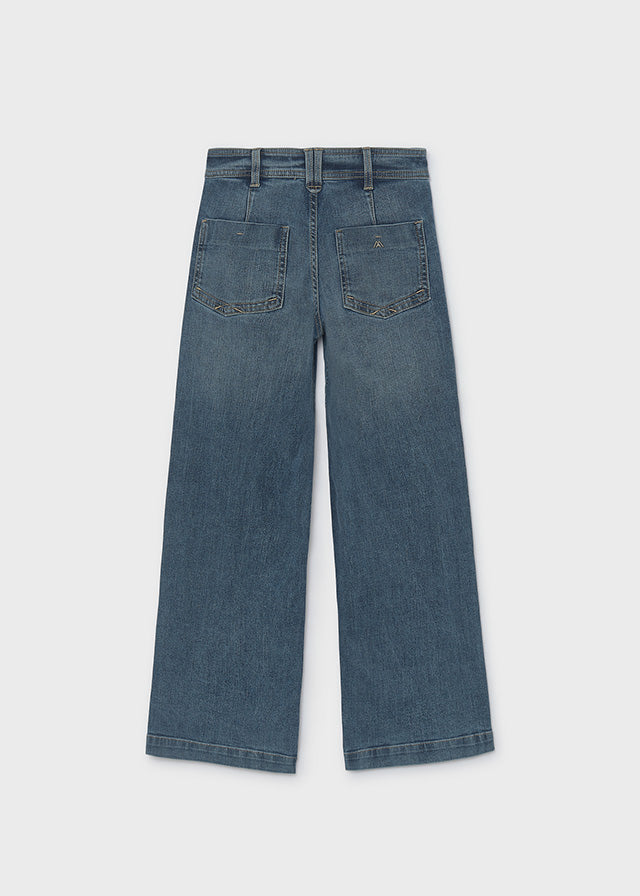 Pantalón vaquero wide leg chica