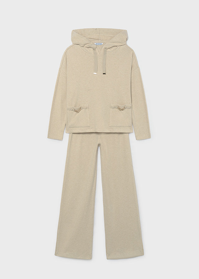 Conjunto pantalón y sudadera capucha chica