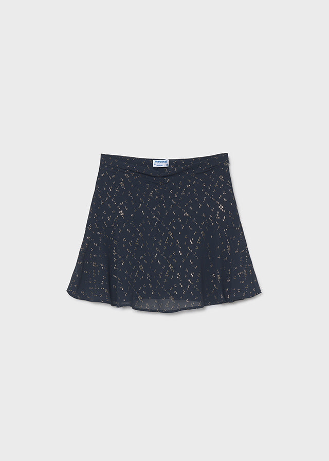 Falda gasa estampada chica