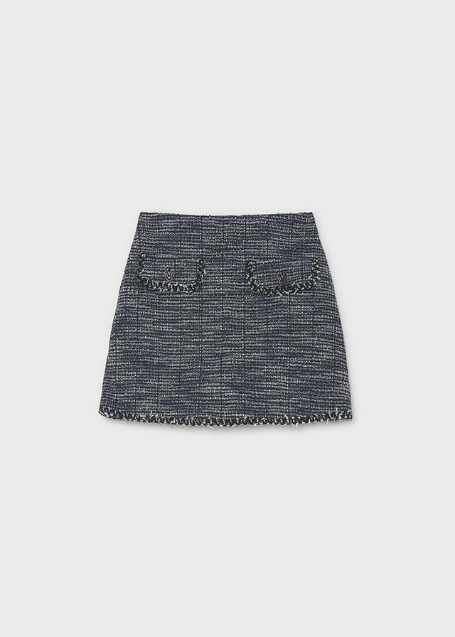 Falda pantalón tweed chica
