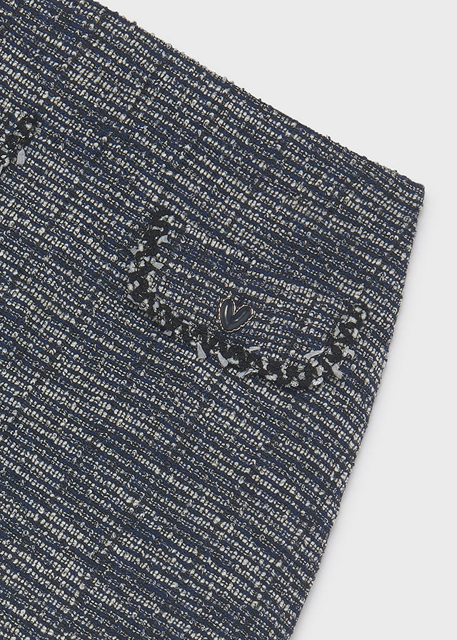 Falda pantalón tweed chica