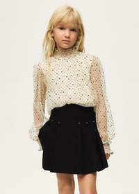Conjunto falda y blusa plumeti chica