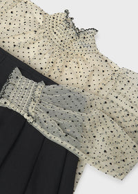Conjunto falda y blusa plumeti chica
