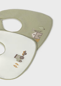 Set 2 baberos impermeables bebé
