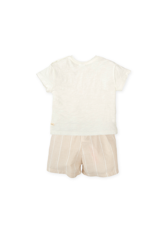 Conjunto camiseta jirafas y bermuda fil a fil