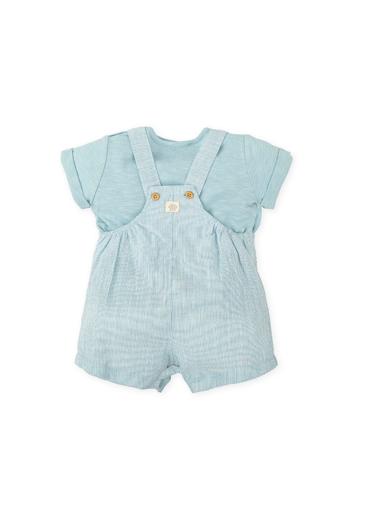 Conjunto peto rayas y camiseta azul