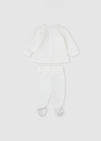 Conjunto acolchado blanco