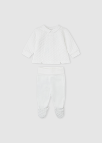 Conjunto acolchado blanco