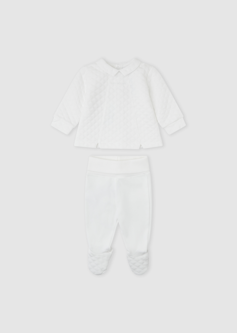 Conjunto acolchado blanco